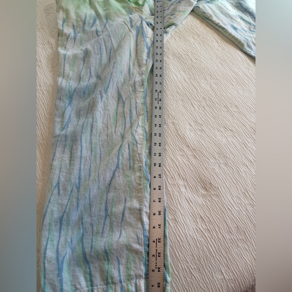 Bandolino Linen Pants white blue size 14P - Picture 12 of 16